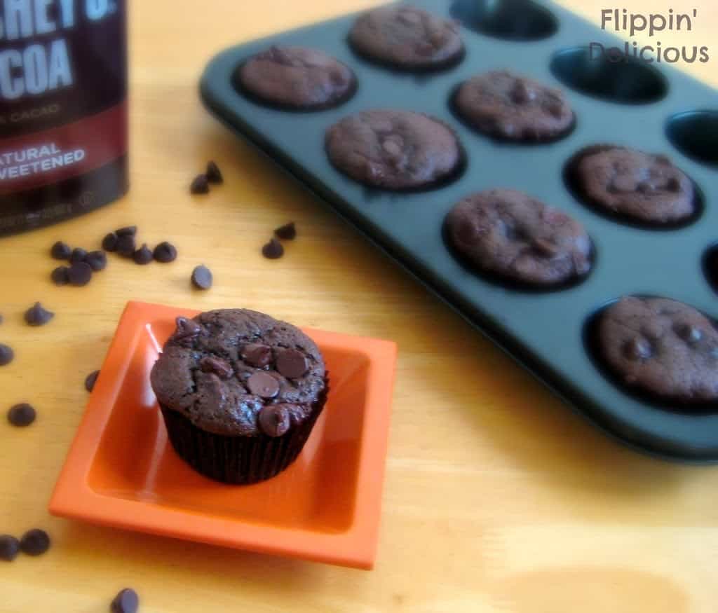 These copycat Otis Spunkmeyer chocolate chocolate chip muffins taste just like a bakery muffin, but are gluten-free!